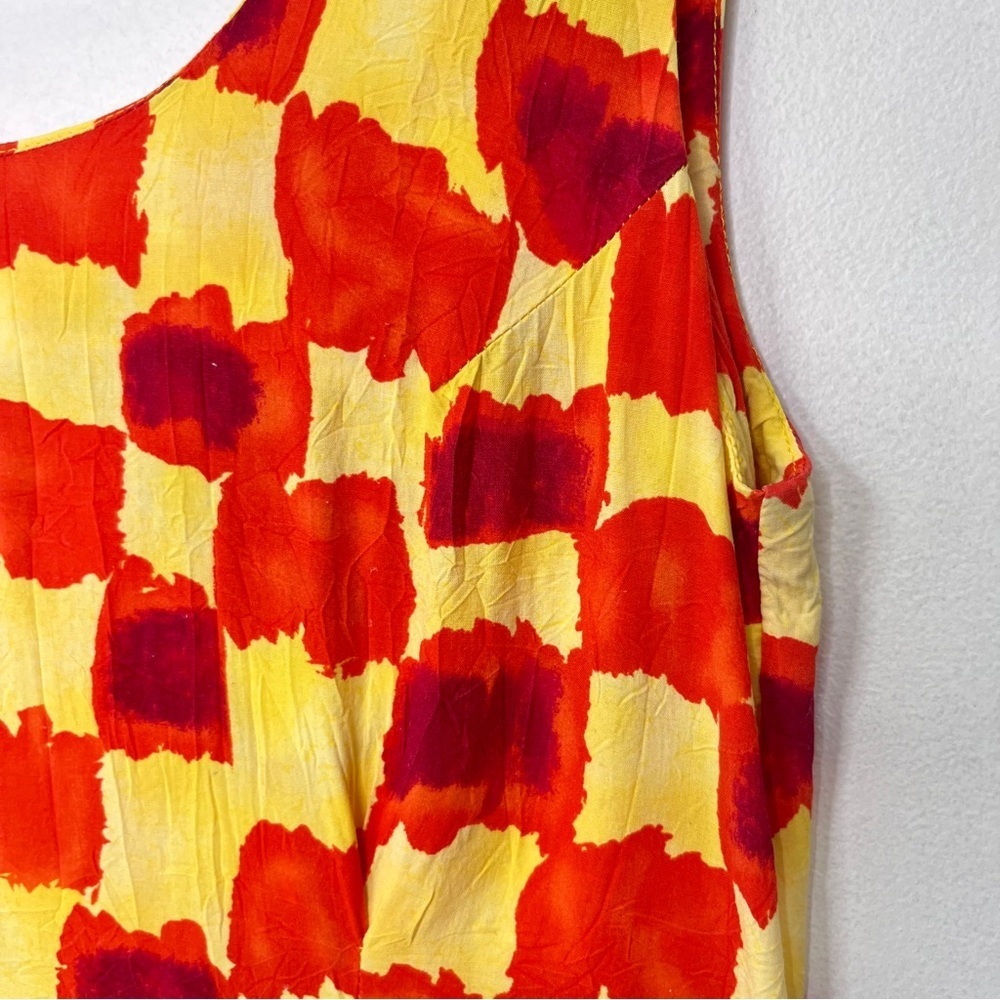 Jams World Vintage Shift Dress size 5 Colorful Print Sleeveless Fitted Summer - Picture 6 of 11